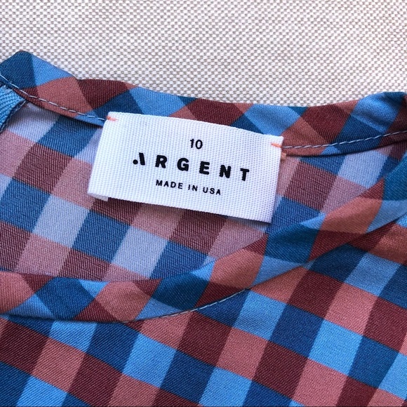 ARGENT Gathered Front Check Tank Top - Picture 4 of 6